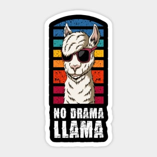 No Drama Llama Funny Cute Sticker